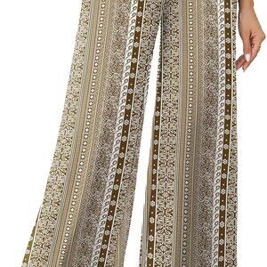 Women's Stretchy Wide Leg Palazzo Lounge Pants with Pockets Casual Comfy High Wa
